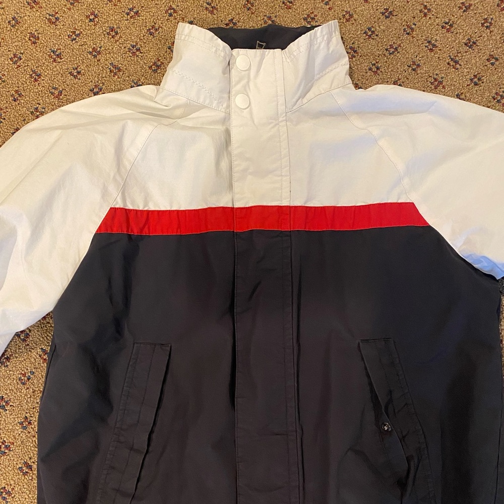 Nautica Sportswear Outerwear Jacket Ski Red White Navy Sz M Vintage